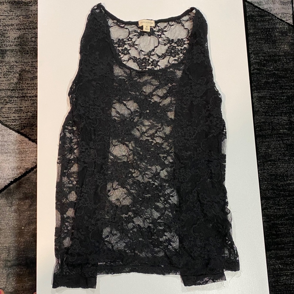 Womens Lace Tops Casual Long Sleeve Round Neck